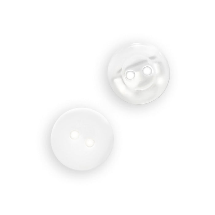 Blouse Buttons, White Pearl, 11mm, 20 PC