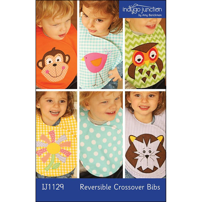 Reversible Crossover Applique Bibs Pattern, Shippable