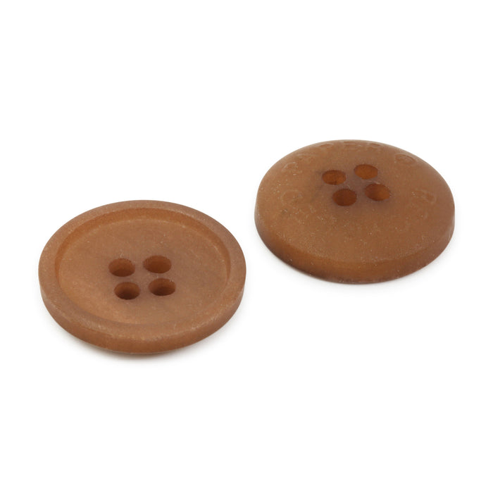 Recycled Paper Round Button, 18mm,  Beige-Camel, 3 pc