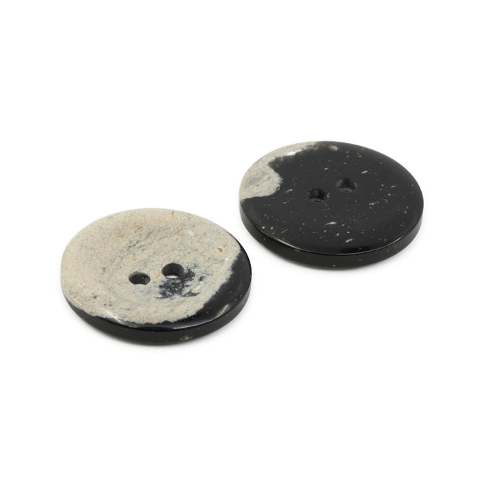 Recycled Hemp Round Button, 20mm, Multicolor, 3 pc