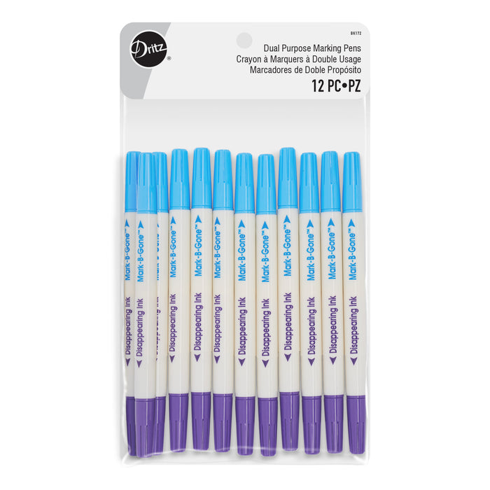 Dual Purpose Marking Pens, Mark-B-Gone & Disappearing Ink, 12 pc