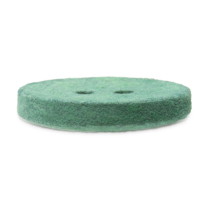 Recycled Cotton Round Button, 18mm, Dark Green, 3 pc