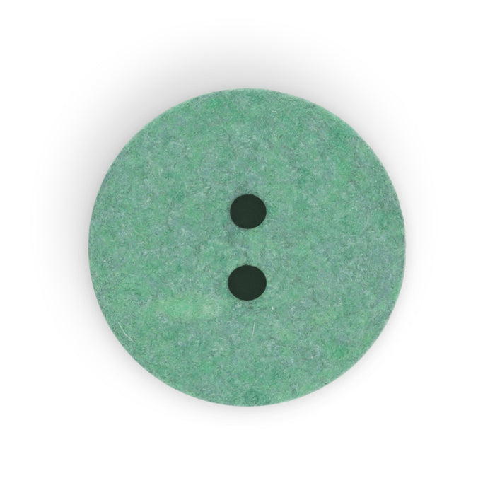 Recycled Cotton Round Button, 18mm, Dark Green, 3 pc