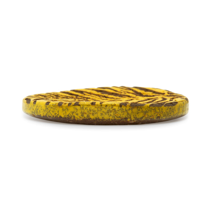 Sustainable Coconut Round Button, 23mm, Mustard, 2 pc