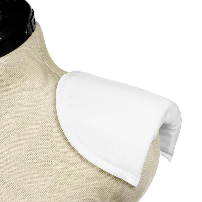 1" Covered Set-In Shoulder Pads, White