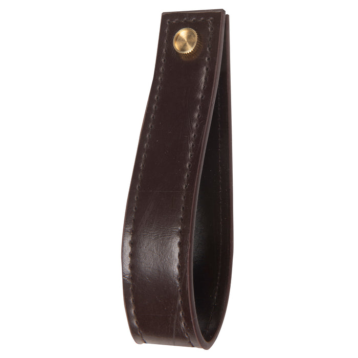 10" Faux Leather Handle Set, Brown
