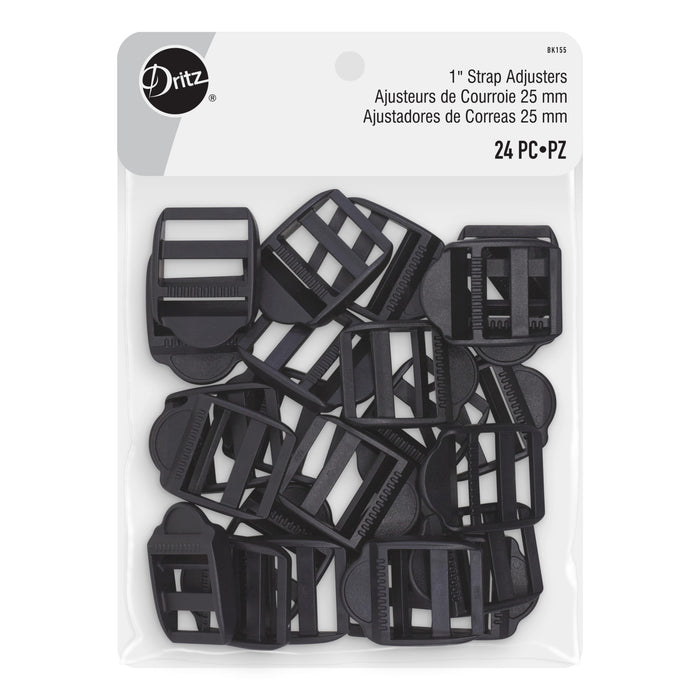 1" Strap Adjusters, Black, 24 pc