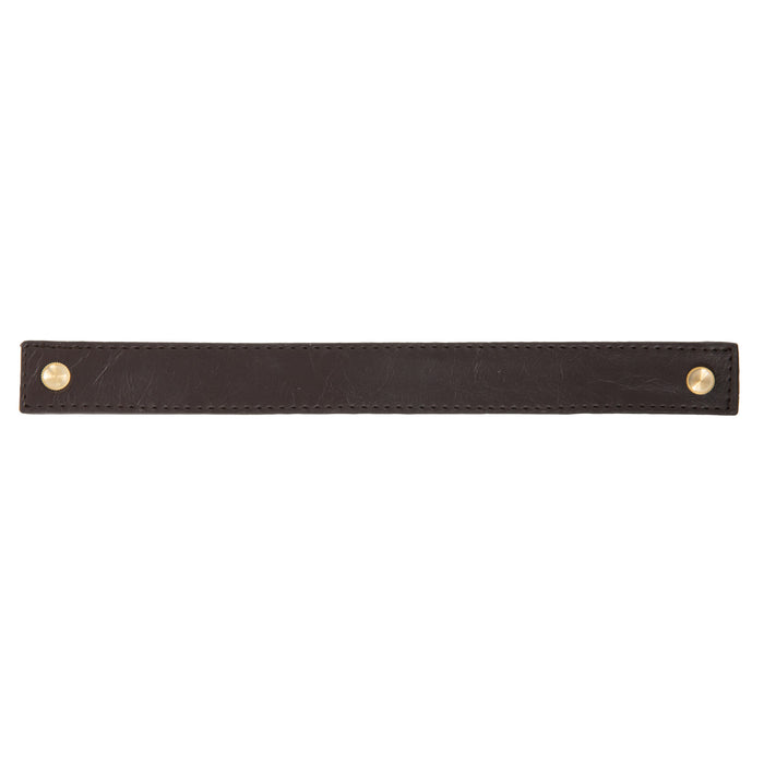 10" Faux Leather Handle Set, Brown