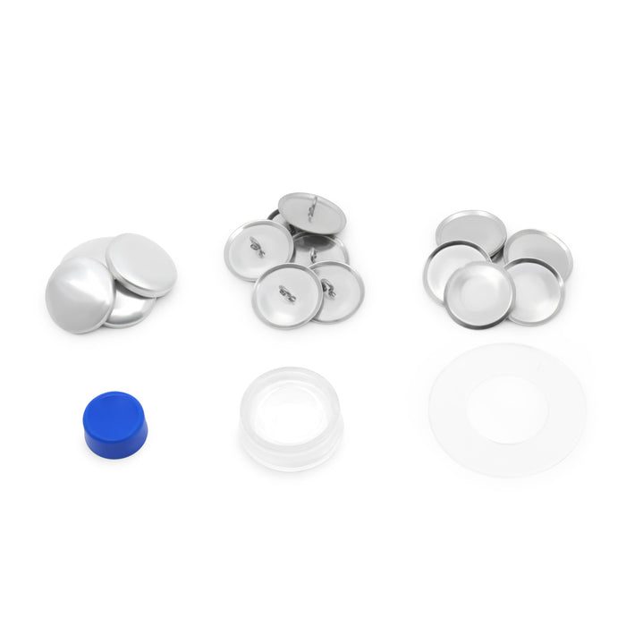 7/8" Craft Cover Button Kit, 14 Sets, Nickel
