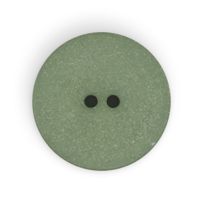 Recycled Hemp Round Floral Button, 23mm, Dark Green, 2 pc