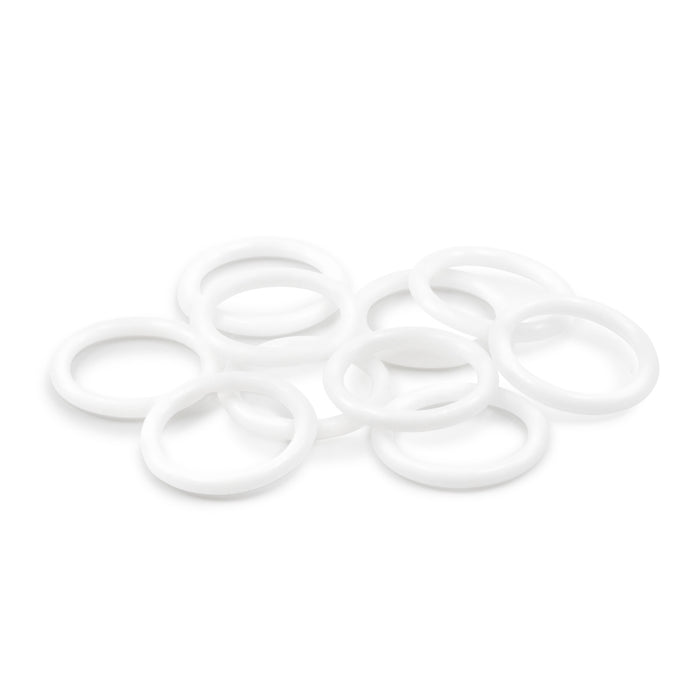 3/4" Plastic Rings, White, 24 pc
