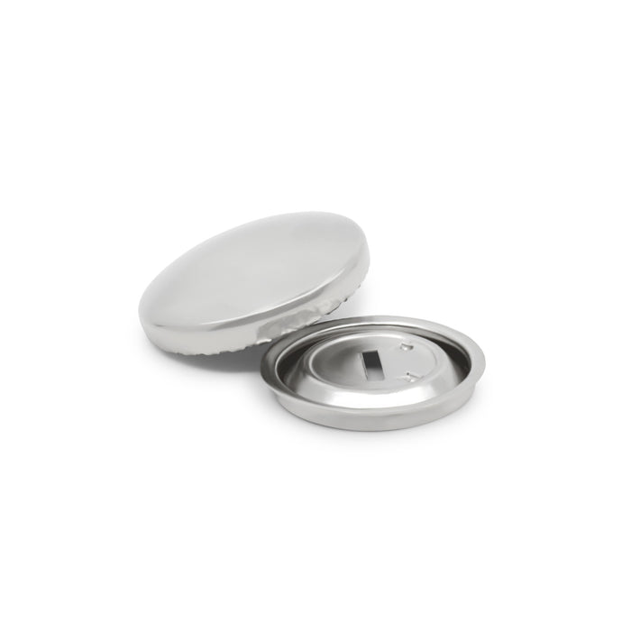 3/4" Half Ball Cover Buttons, 4 pc, Nickel