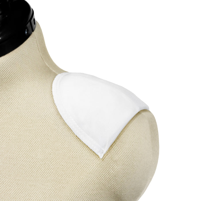 1/2" Covered Raglan Shoulder Pads, White