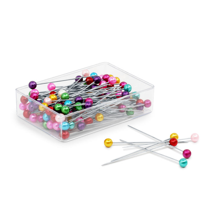 1-1/2" Pearlized Pins, Assorted, 100 pc