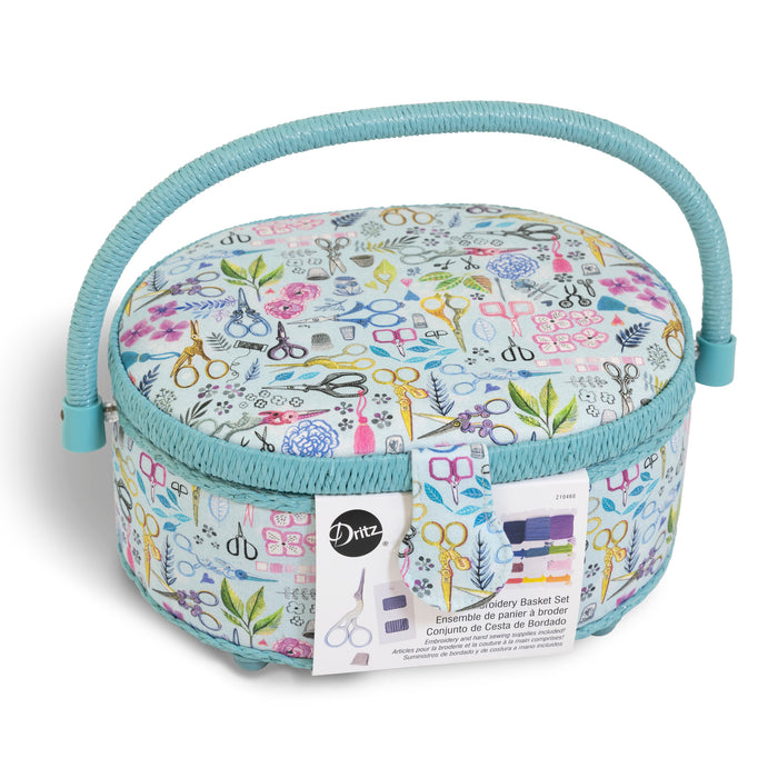 Sewing Basket Embroidery Set, Small