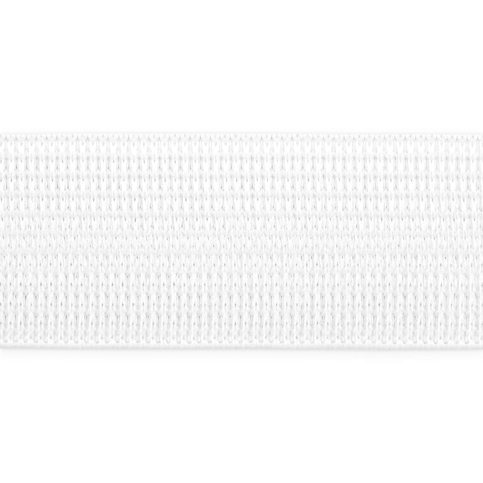 3/4" Knit Non-Roll Elastic, White, 3 yd