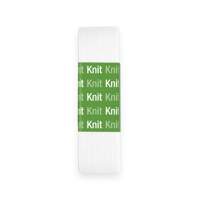 1" Knit Elastic, White, 1-1/4 yd