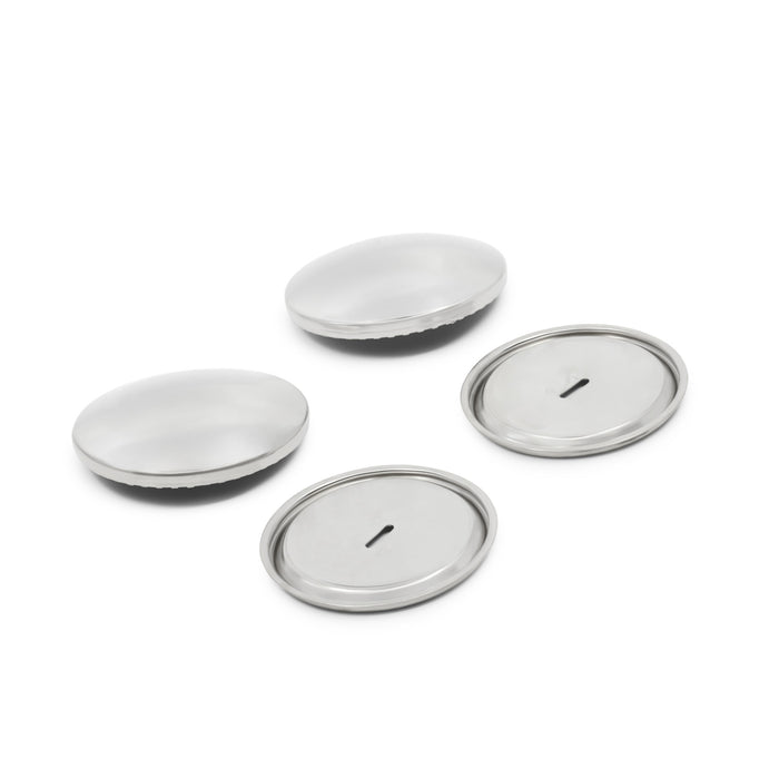 1-7/8" Half Ball Cover Buttons, 2 pc, Nickel