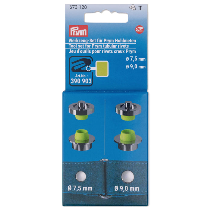 Tool Set for Prym Tubular Rivets, 7.5 & 9 mm, 4 pcs - "Available For Pre-Order"