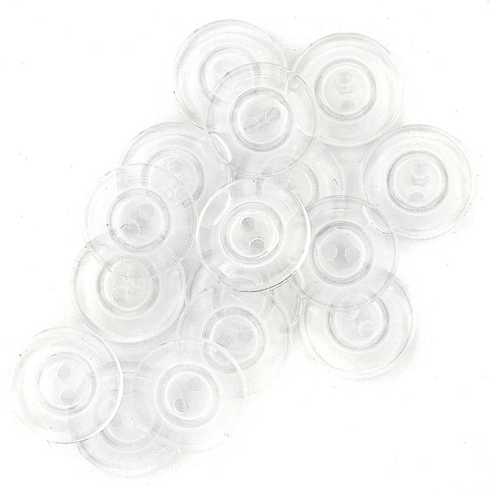 Transparent Buttons, 17mm, 16 pc