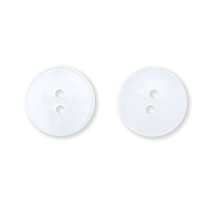 Waistband Buttons, White Pearl, 17mm, 15 PC