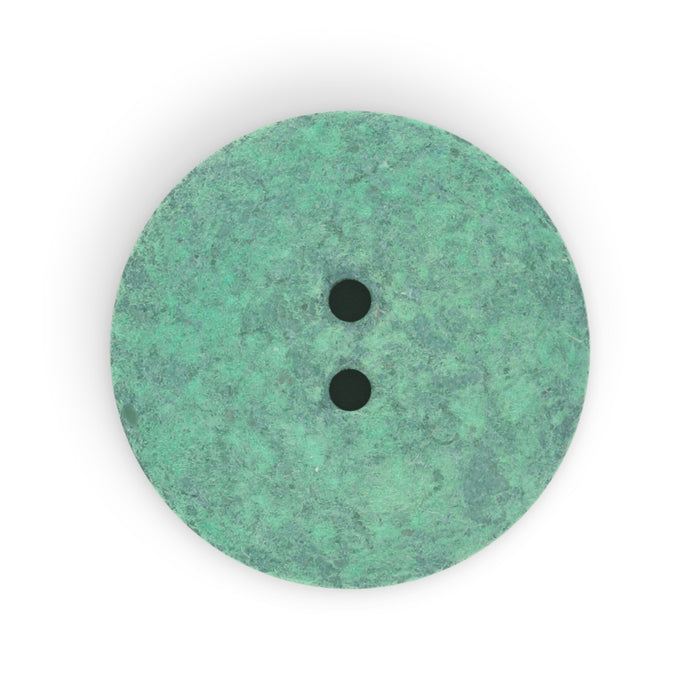 Recycled Cotton Round Button, 23mm, Dark Green, 2 pc