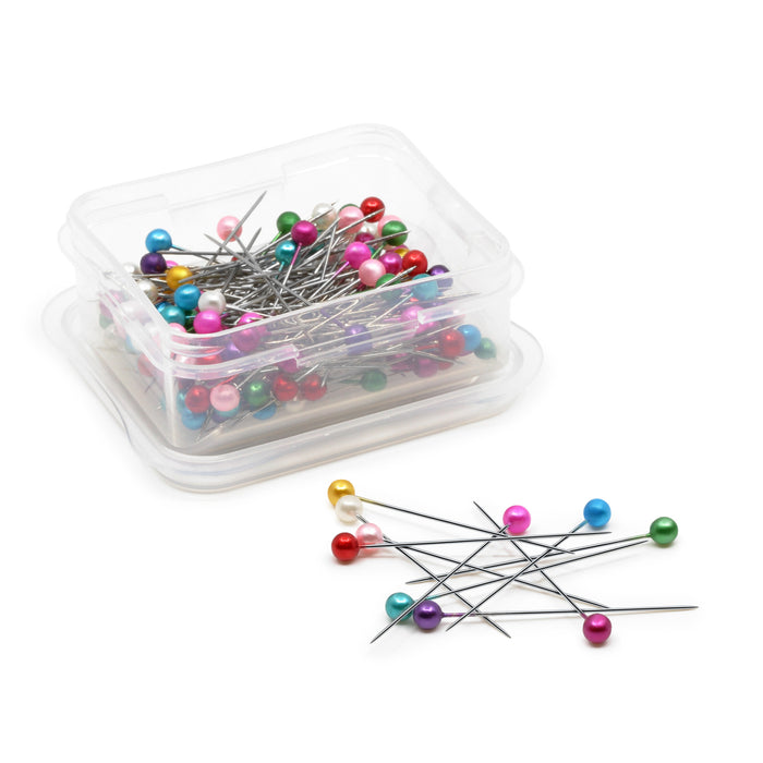1-1/2" Long Pearlized Pins, Assorted, 120 pc