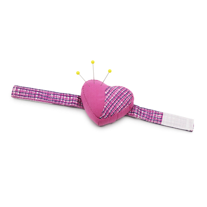 Heart Wrist Pin Cushion with Adjustable Strap, Assorted Colors