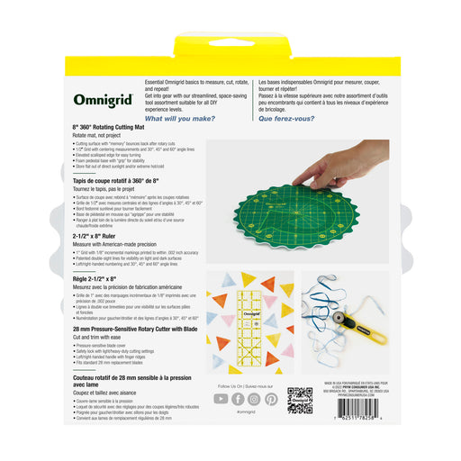 Omnigrid Rotary Cutting Kit with Folding Mat - Small
