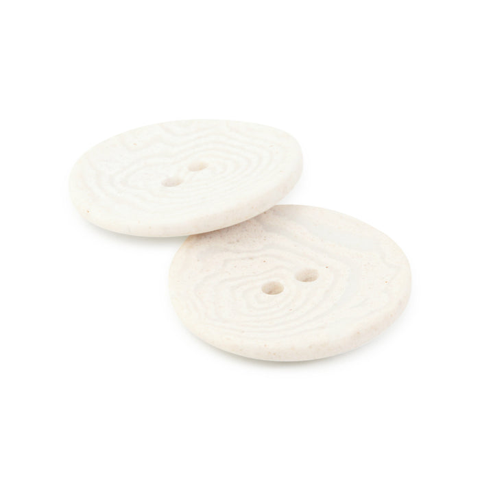 Recycled Corozo Round Button, 23mm, Light Gray, 2 pc