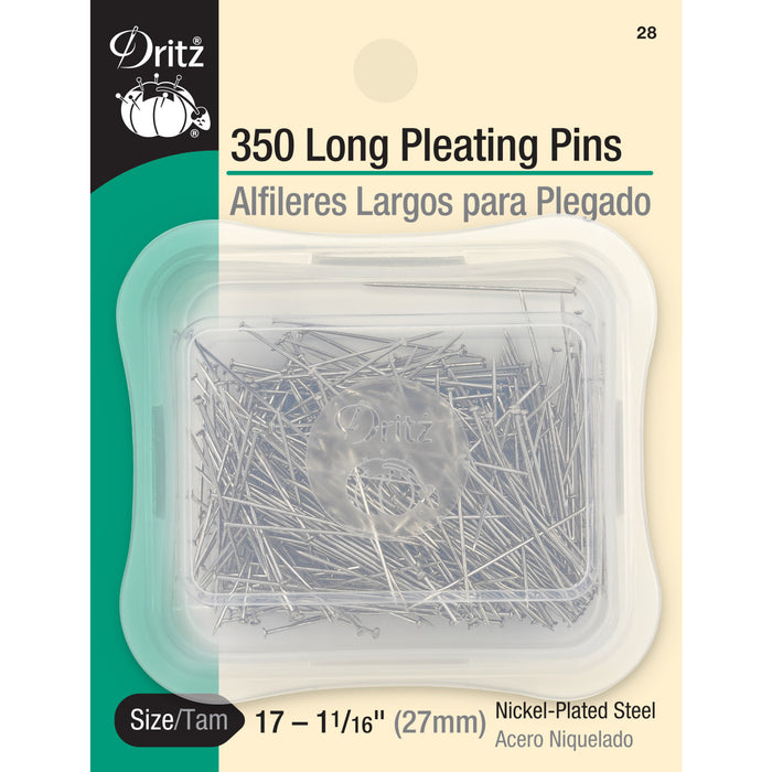 1-1/16" Long Pleating Pins, Nickel, 350 pc