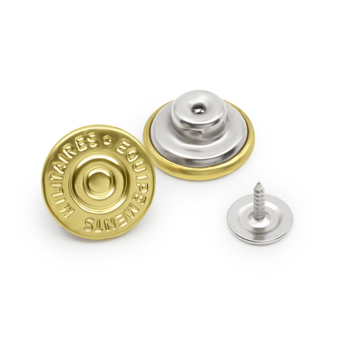 5/8" Dungaree Buttons, 4 pc, Gold
