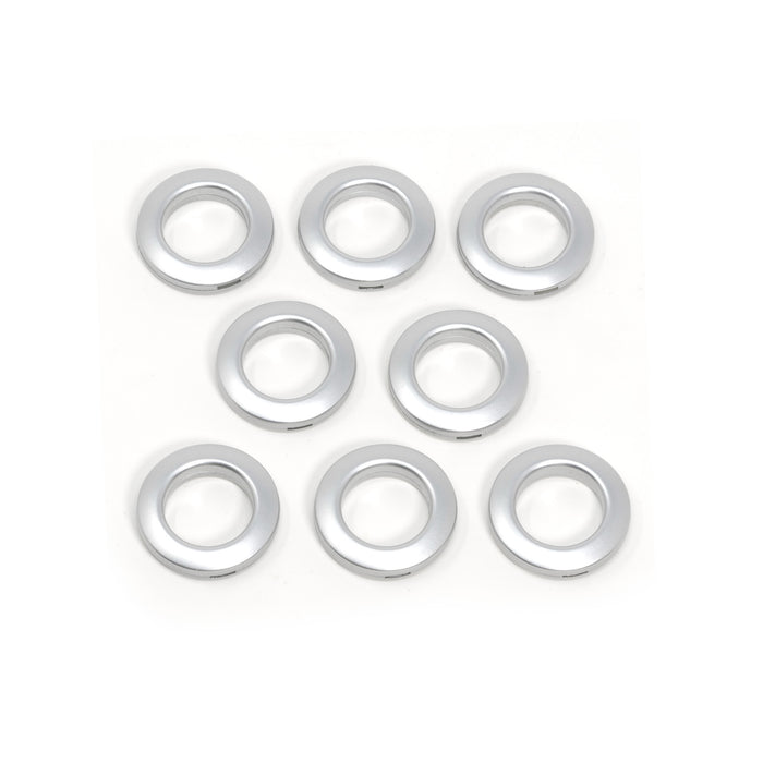 1" Curtain Grommets, Brushed Silver, 8 Sets