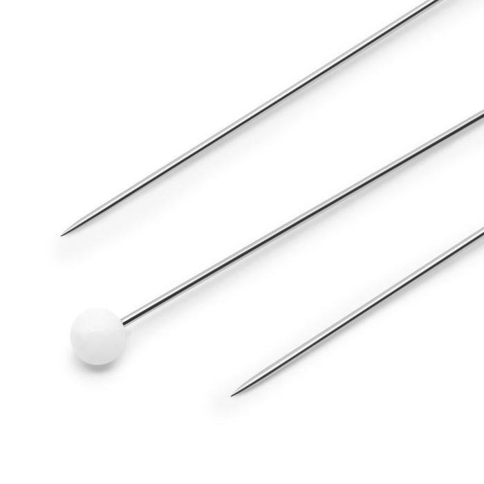 1-3/8" Extra-Fine Glass Head Pins, White, 250 pc