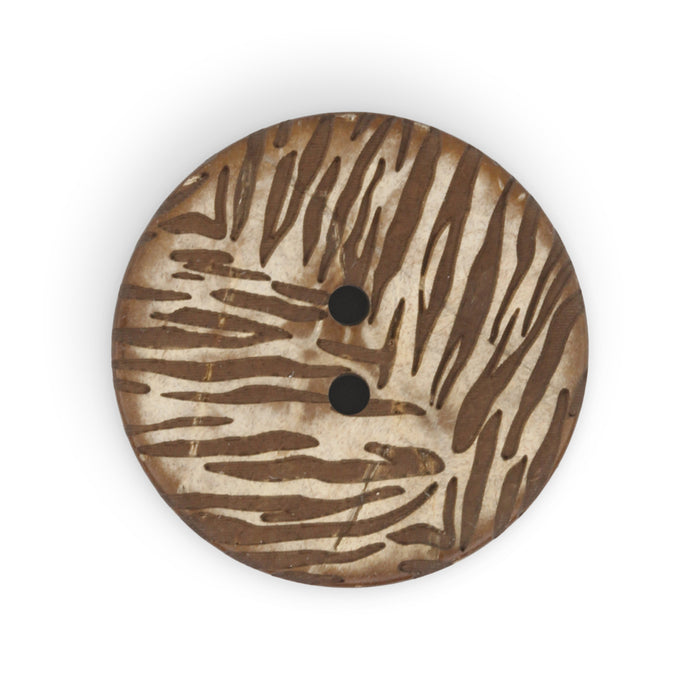 Sustainable Coconut Round Button, 23mm, Light Brown, 2 pc