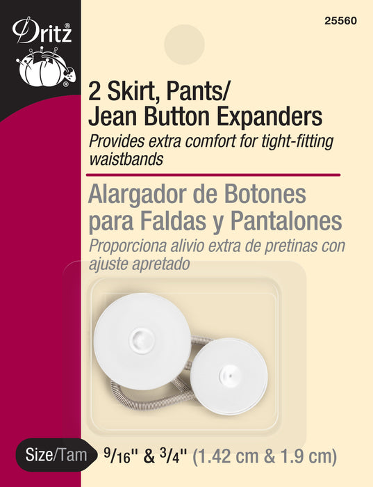 Skirt, Pants/Jeans Button Expanders, 9/16" & 3/4"