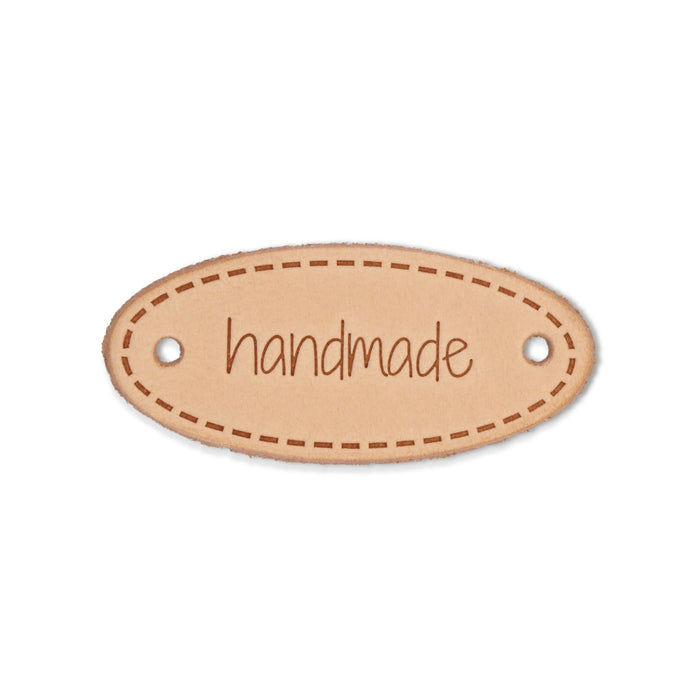 Oval Leather Label