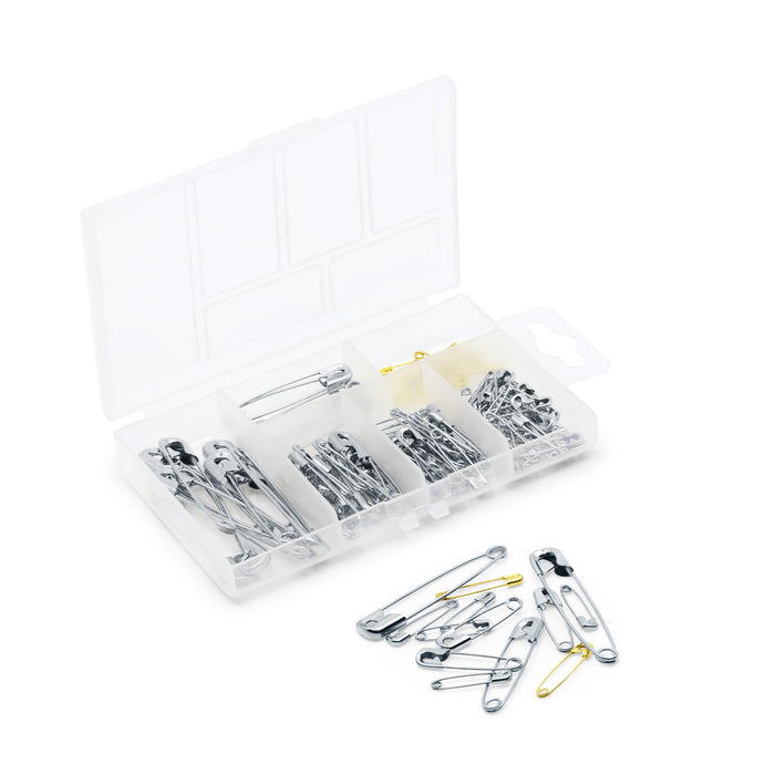 Safety Pins & Storage Box, Assorted Sizes, 100 pc — Prym Consumer USA Inc.