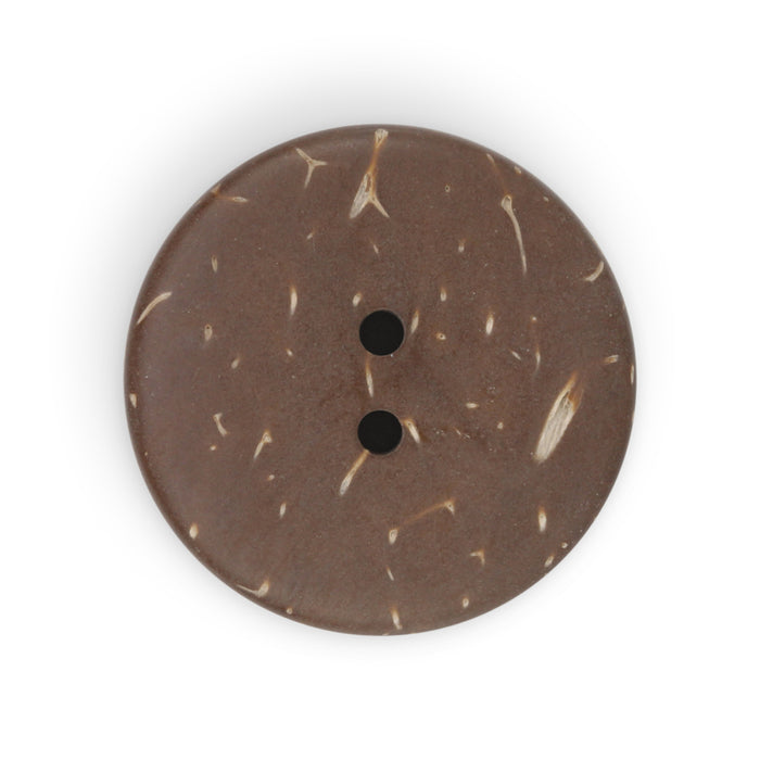 Sustainable Coconut Round Button, 23mm, Light Brown, 2 pc