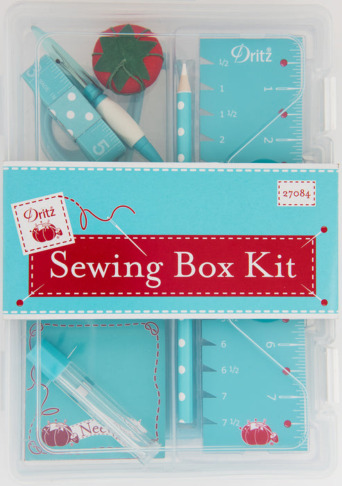 Essential Sewing Box Kit, Blue