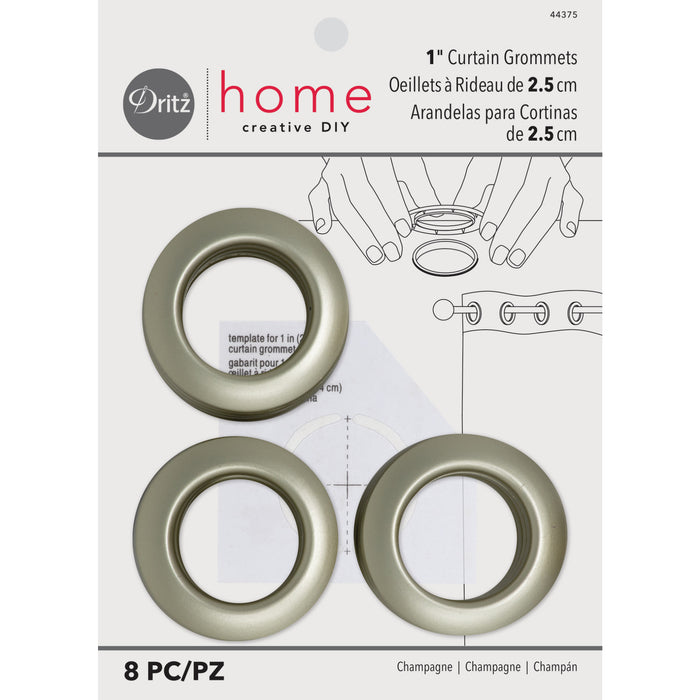 1 Curtain Grommets, Champagne, 8 Sets — Prym Consumer USA Inc.