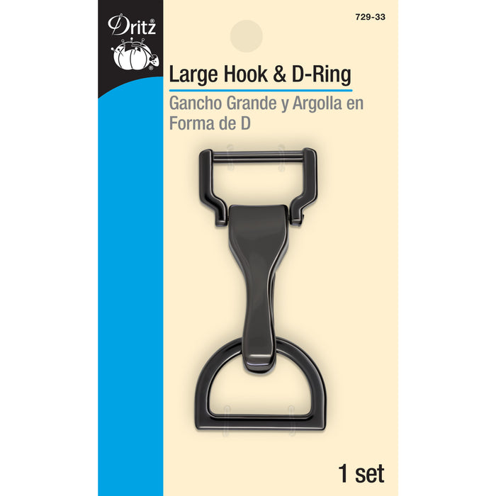 Large Hook & D-Ring, Gunmetal