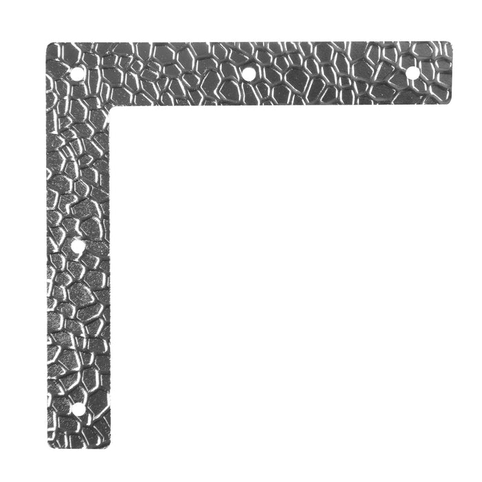 Textured Campaign Corners, Large, Nickel, 4 pc