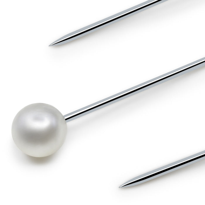3/4" Petite Pearlized Pins, White, 500 pc