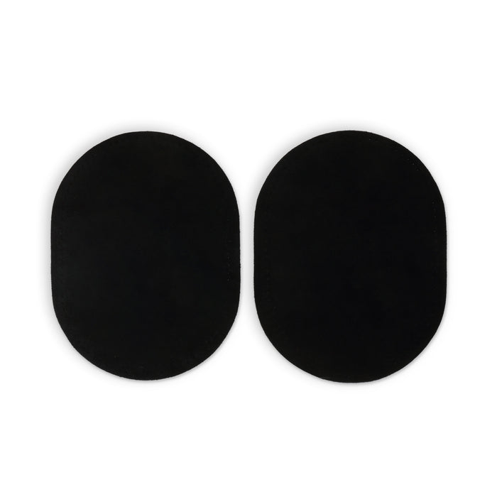 Suede Cowhide Elbow Patches, 2 pc, Black