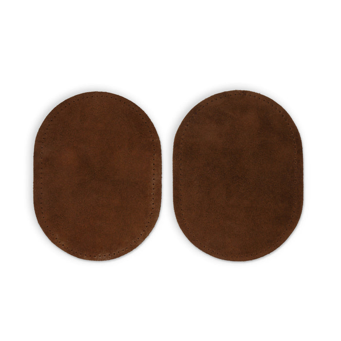 Suede Cowhide Elbow Patches, 2 pc, Dark Brown