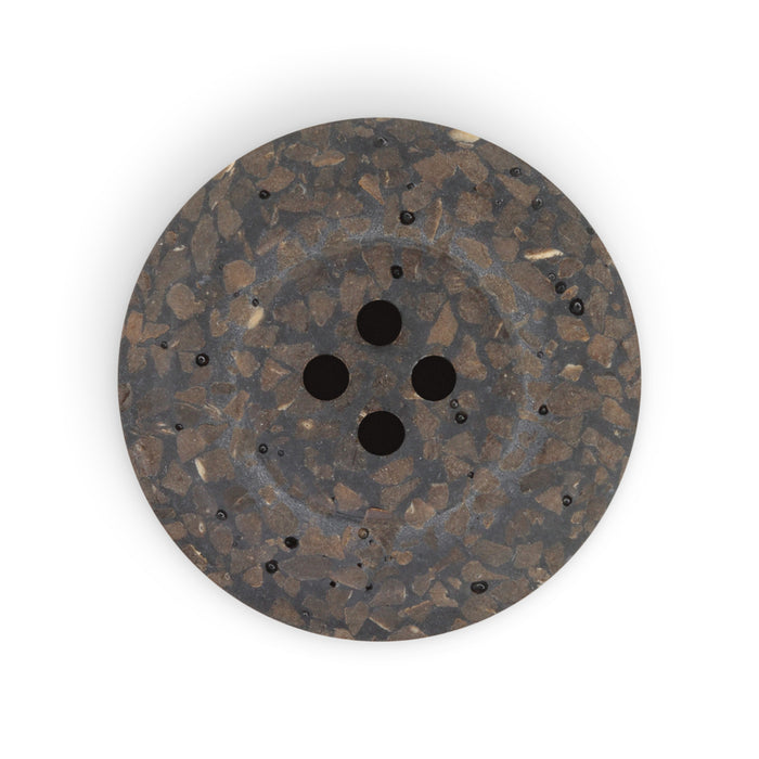 Recycled Coconut Round Button, 28mm, Brown