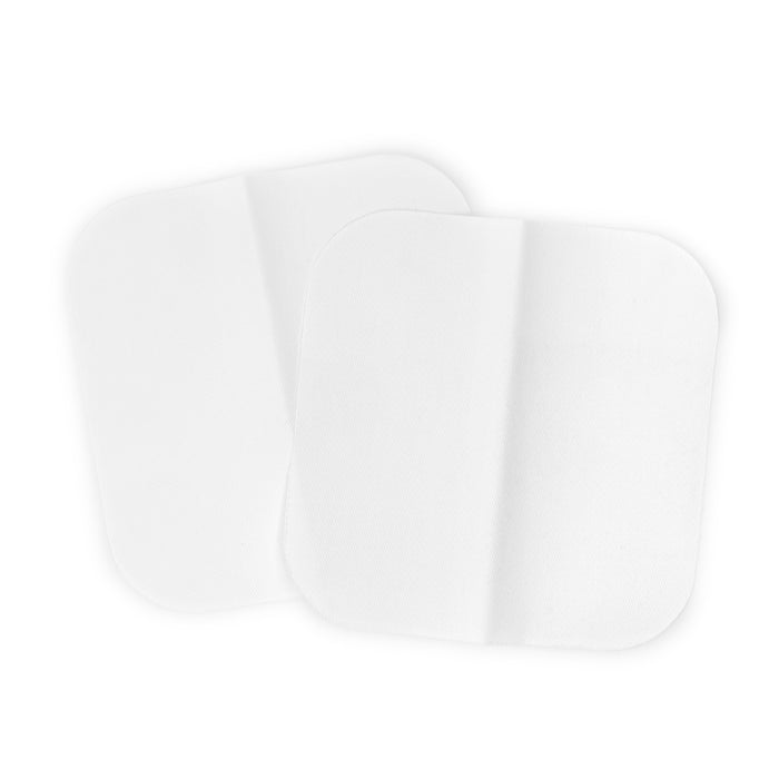 Twill Iron-On Patches, 5" x 5", 2 pc, White