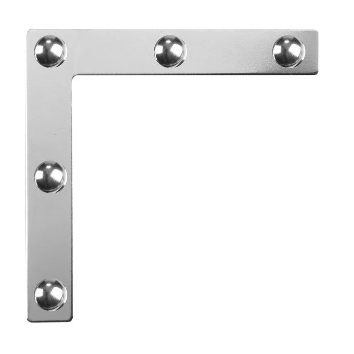 Smooth Campaign Hardware Corners, Large, Nickel, 4 pc