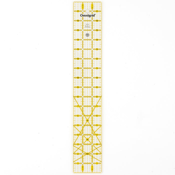 Rectangle Ruler with Angles, 3" x 18"